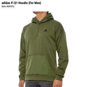 NWT Men’s Adidas Full  Q1 Hoodie in Wild Pine